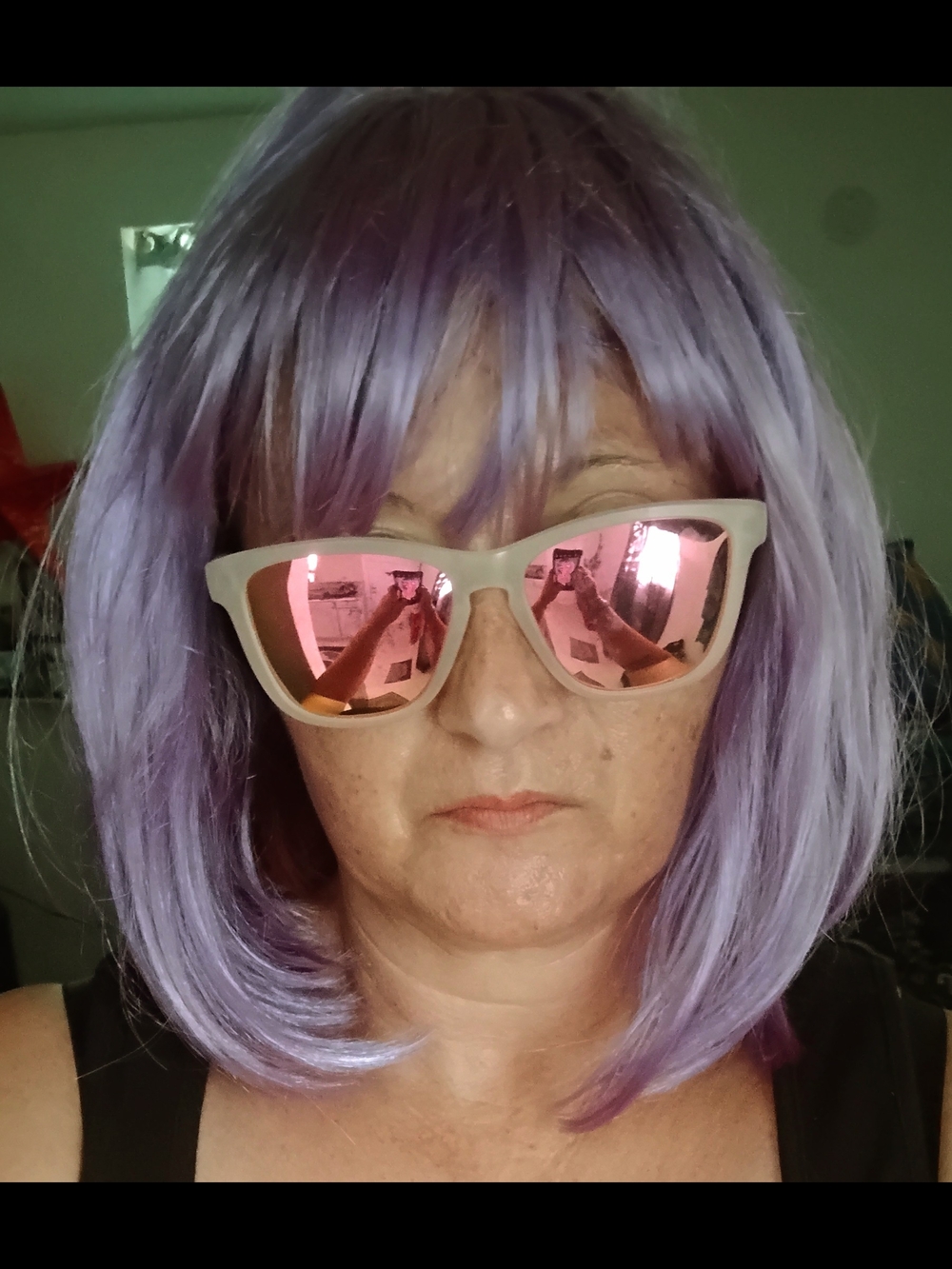 Purple Bob Wig w/ Bangs
